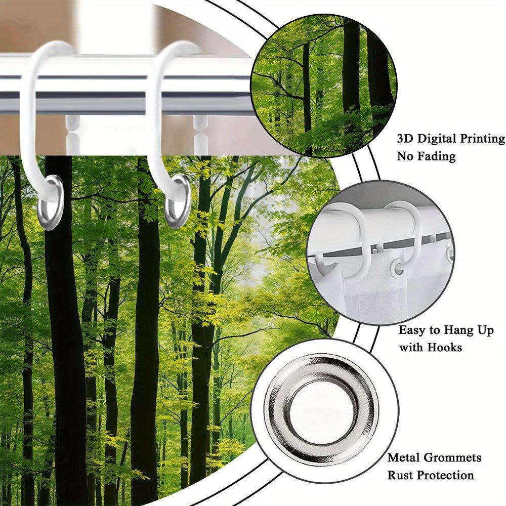 Водонепроницаемая шторка для душа Sunny Forest Path для декора ванной комнаты