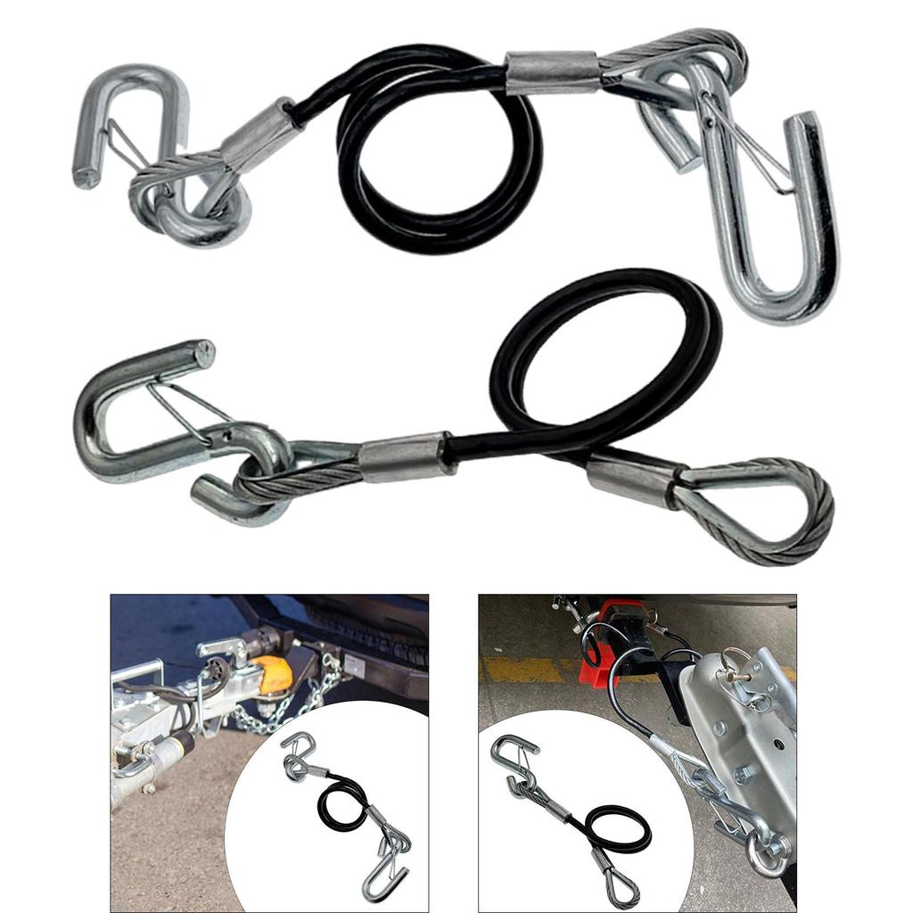 Tow Strap with Hook Towing Strap Recovery Rope Heavy Duty Extension Trailer Rope AntiSlip Auto Accessory Trailer Safety Cable