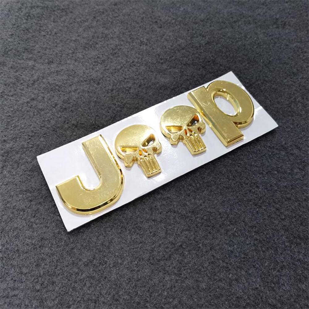 Автомобиль Задний Боковой 3D Металлический Значок Эмблема Наклейка Череп Наклейки Стайлинг Наклейки Декаль Для Jeep Cherokee Wrangler Багажник