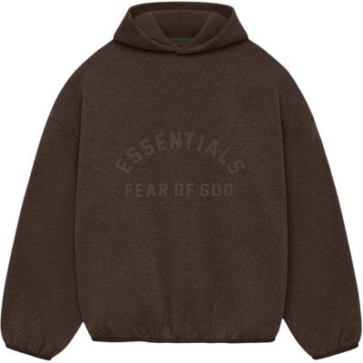 Fear of God Essentials нейлоновый флисовый худи Heather Wood/Wood мужские топы серый 202SU244312F