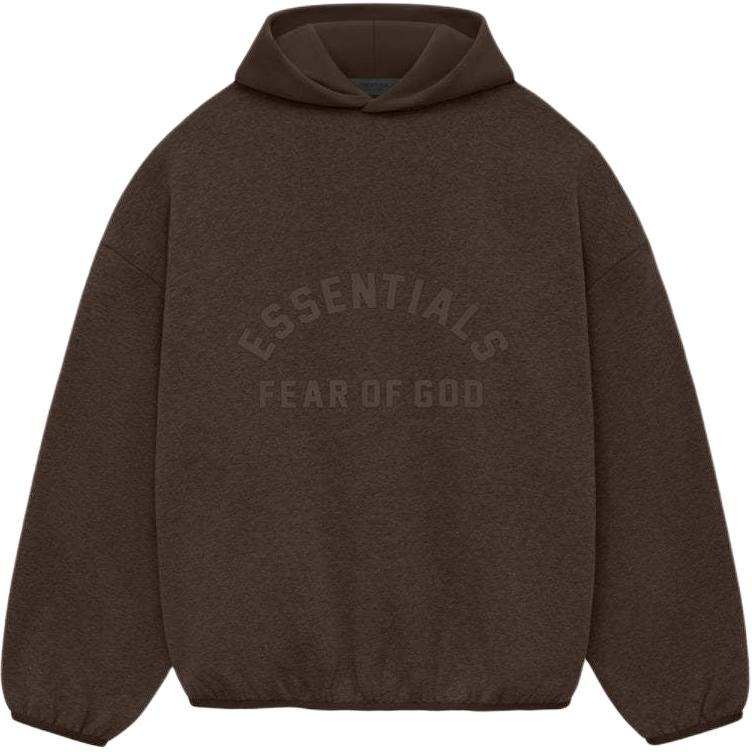 Fear of God Essentials нейлоновый флисовый худи Heather Wood/Wood мужские топы серый 202SU244312F