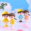 1 Pair Smooth Edge Couple Ornament Collectible Lovely Cartoon Boy Girl Couple Statuary