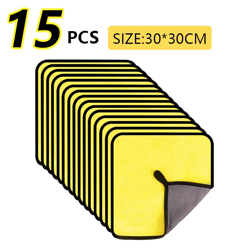 5/10/15/20pc Soft Absorbent Wash Cloth Car Auto Care Microfiber Cleaning Blue Towels kain biru (60cm x 30cm)(30cm x 30cm)