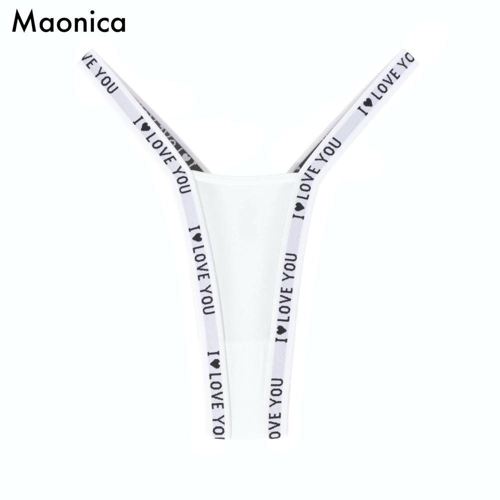 European Size Women's Seamless Thong Sexy Sports European and American Fitness Letter Bikini Briefs