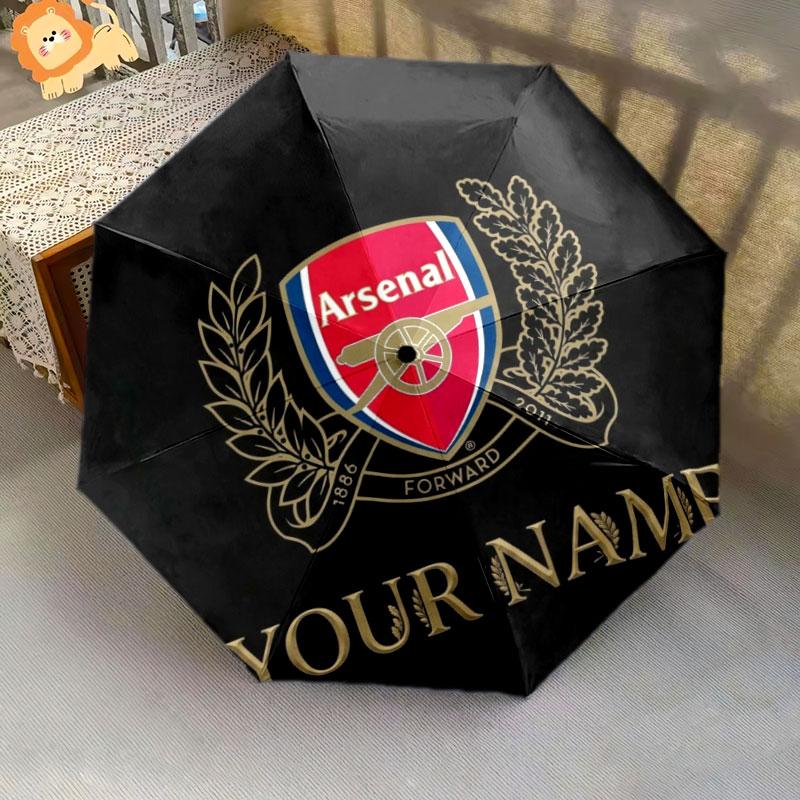 1 PC Automatic Folding Umbrella - Arsenal F Custom Name Pattern, Portable & Foldable Design with 8 Ribs, Christmas Birthday Gifts