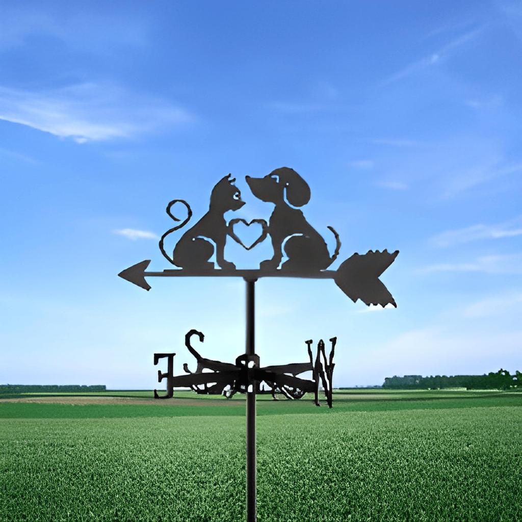 Декоративный железный флюгер - наружное украшение для металлической крыши