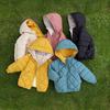 Kids Girls Boys Autumn Winter Jackets Coat Children Down Padded Baby Jacket Plus Velvet Warm Cotton Jacket Boy Clothes