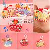 Cartoon Handheld Game Machine Keychain Christmas Quick Push Bubble Game  Children Gifts