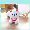 Dog Plush Scarf Toy Keychain Backpack Charm Stuffed With Pp Cotton Gift For Kids