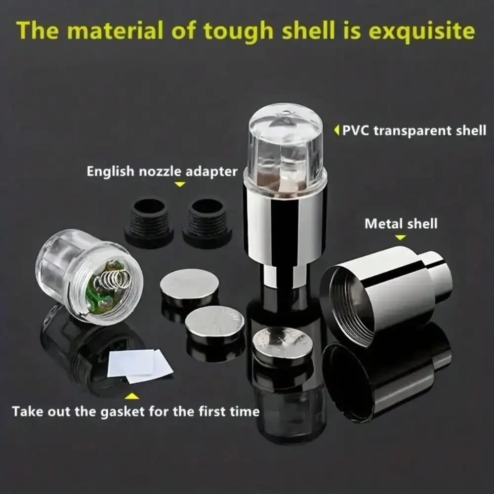 4 шт. Светодиодные колпачки на ниппель - Прочное свечение для автомобильных/мотоциклетных/велосипедных/электрических транспортных средств