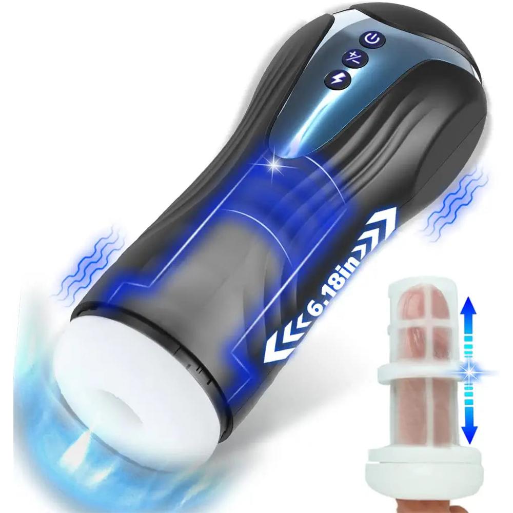 Automatic Telescopic Male Masturbator Cup Glans Massager Blowjob Piston Masturbation Cup for Men Sex Toys Adult Supplies