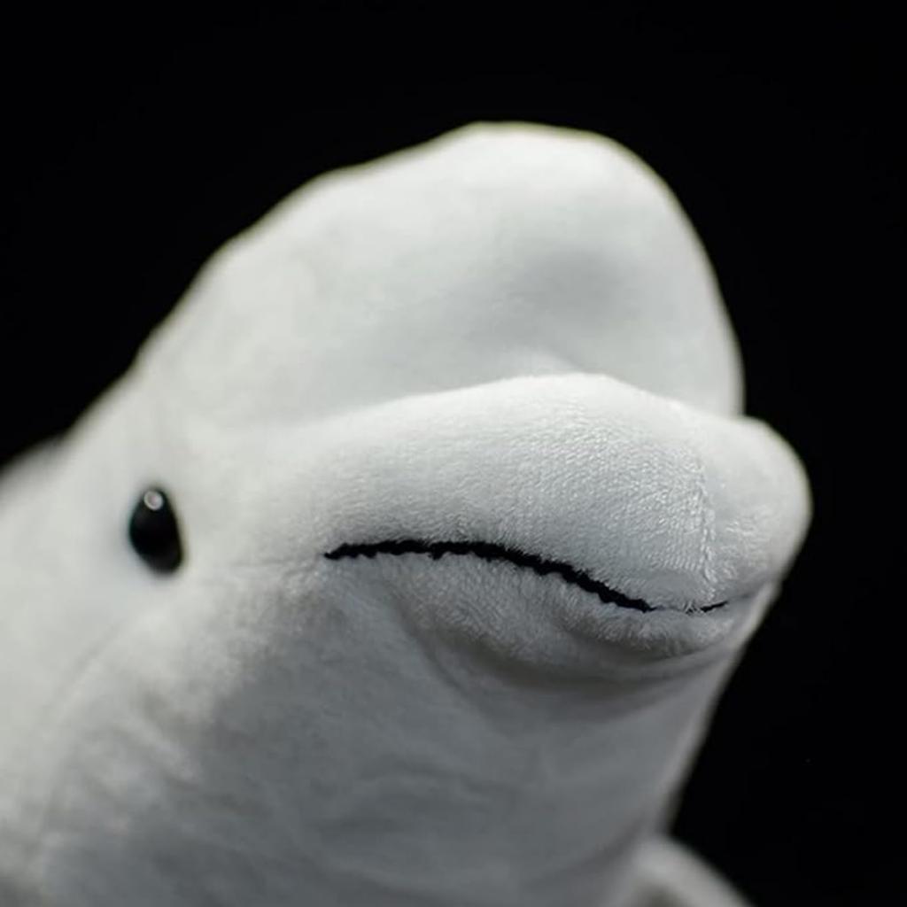 lilizzhoumax Beluga Plush Realistic Deep Sea Fish Plush Whale Ocean Plush Shark Plush Boys and Girls Soft and Garden Home Whale 50cm Toy, Toy, Toy,