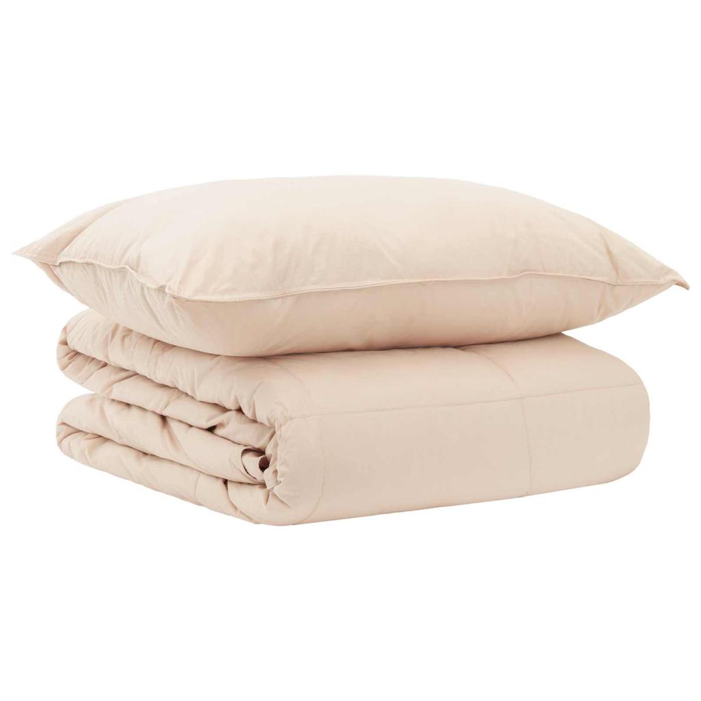 Bedding Set 2 pcs Summer 100percent Natural Kapok Beige
