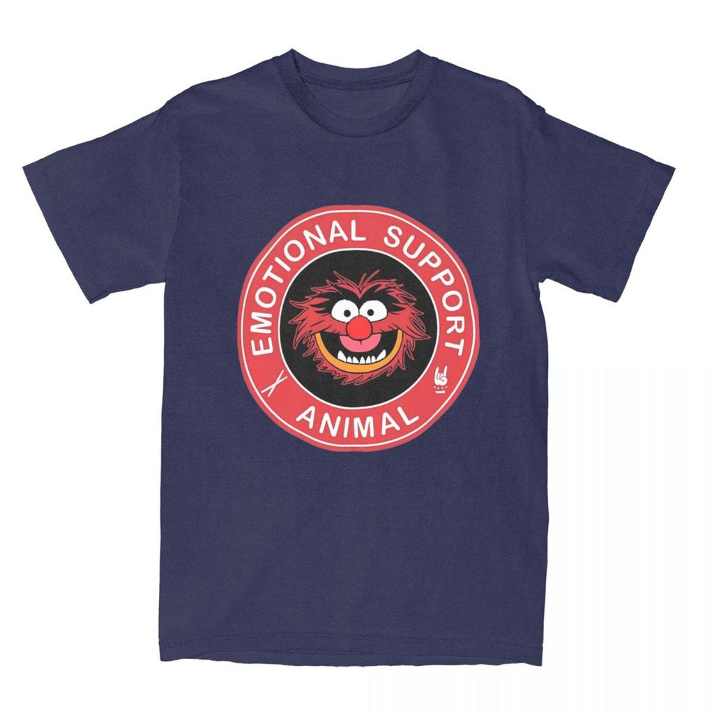Miniso Уникальные футболки Muppets для эмоциональной поддержки для мужчин и женщин Хлопковые футболки с коротким рукавом Футболка Большие размеры Топы