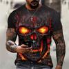 Men's Skull Tshirt 3D Printed Skull Graphic T-shirts For Men Oversized Short Sleeve Punk Tops Tee Shirt Men Death Clothing