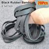 20Pcs 6.3x0.5cm Rubber Ring Black Rubber Elastic Band New Rubber Tie  Office Home Packaging Supply