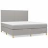 VidaXL Divan Bed with Mattress Light Grey 180x200cm Fabric - Model 3142193