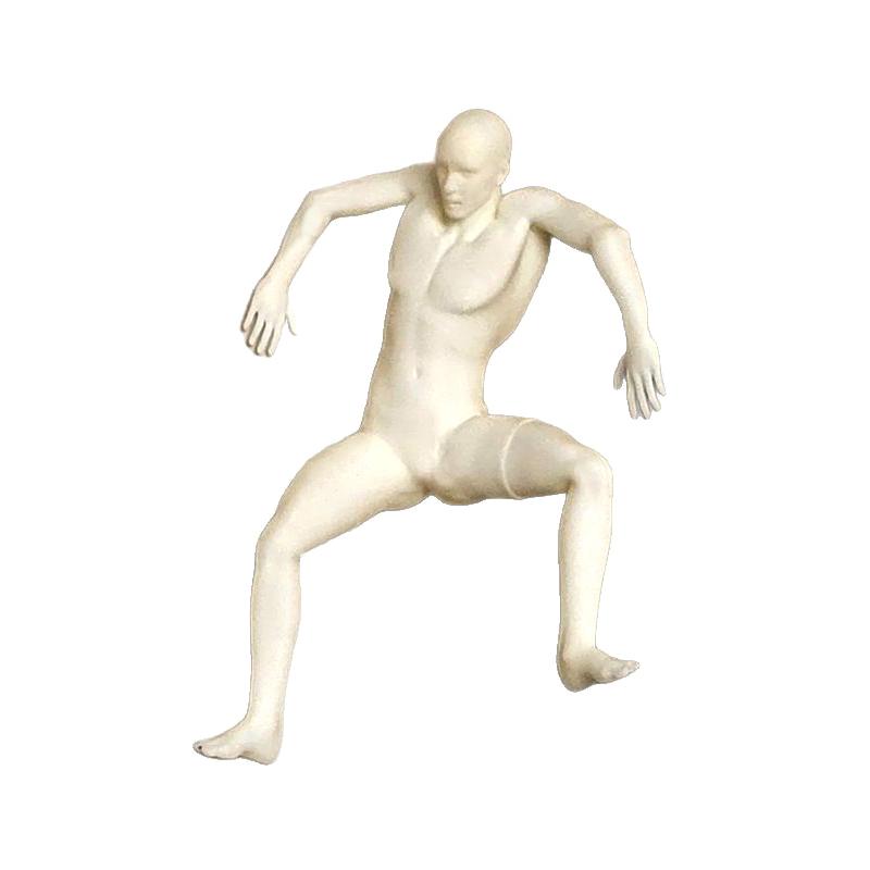 "Frightened" Figurine Corner Wall Decor 3D Adhesive Climbing Man Statue Sculpture Home Office Wall Ornament Climbing Enthusiasts