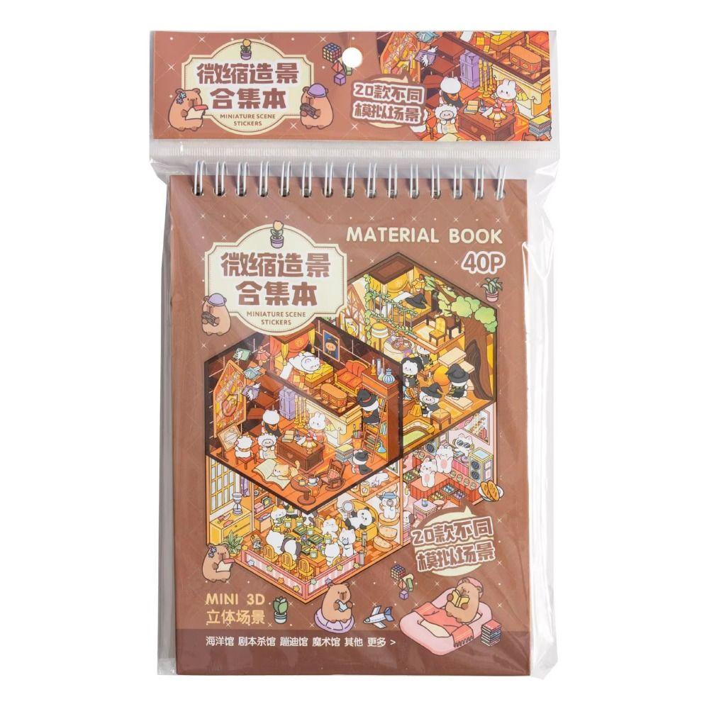Landscape Stickers Miniature Scene Sticker Dream Town 4.0 Series Cottages Quiet Book Children Gift