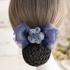 Net Flower For Nurse Hairgrips Cover Net Women Spring Clips Korean Bun Snood Bowknot Hair Bun Cover