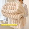 Ультрамягкий искусственный мех кролика, плед, теплое плюшевое полосатое одеяло, кондиционирующее одеяло, пушистые пледы для дивана, кресла, дивана
