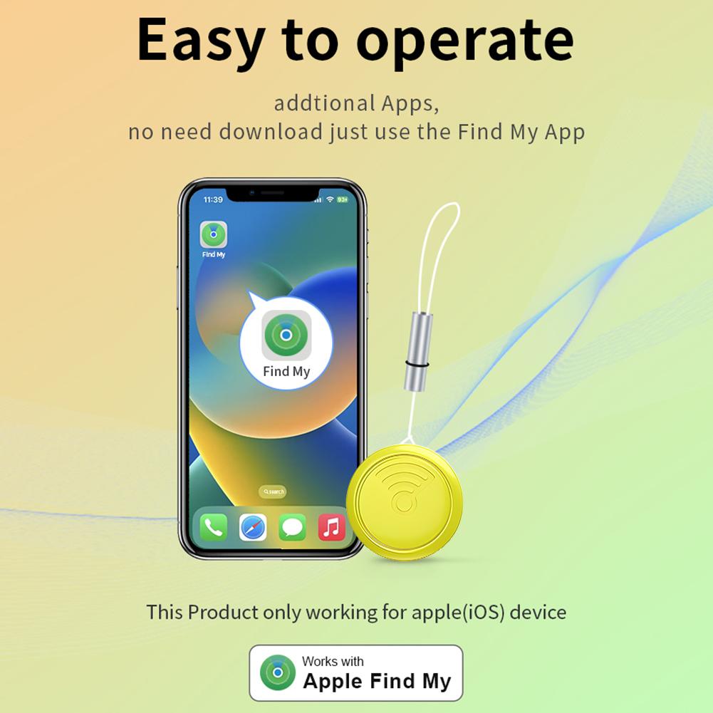 Умный GPS-трекер, совместимый с Bluetooth, работает с Apple Find My Key Finder Locator Mini Tracker Device Pet Key Finder Child Finder