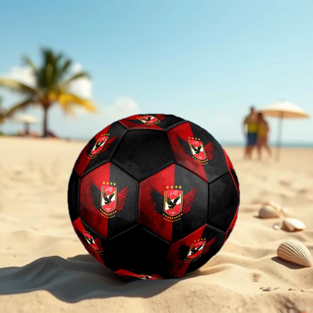 Ahly SC Soccer Ball Colorful All Ages Machine Stitched PVC Competition Ready Durable High-Bounce.SIZE5