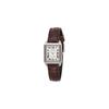 Casio LTP-V007L-7B2 Женские прямоугольные классические часы Белый циферблат с римскими цифрами Кожаный ремешок