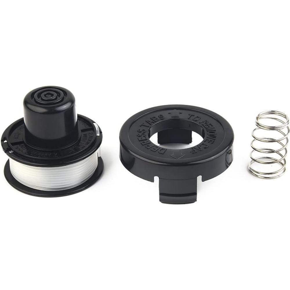 A Set of 3 Wire Spools and Covers for RS-136-BKP/682378-02, and Spring Lawn Mower Accessories 1+1+1 Set