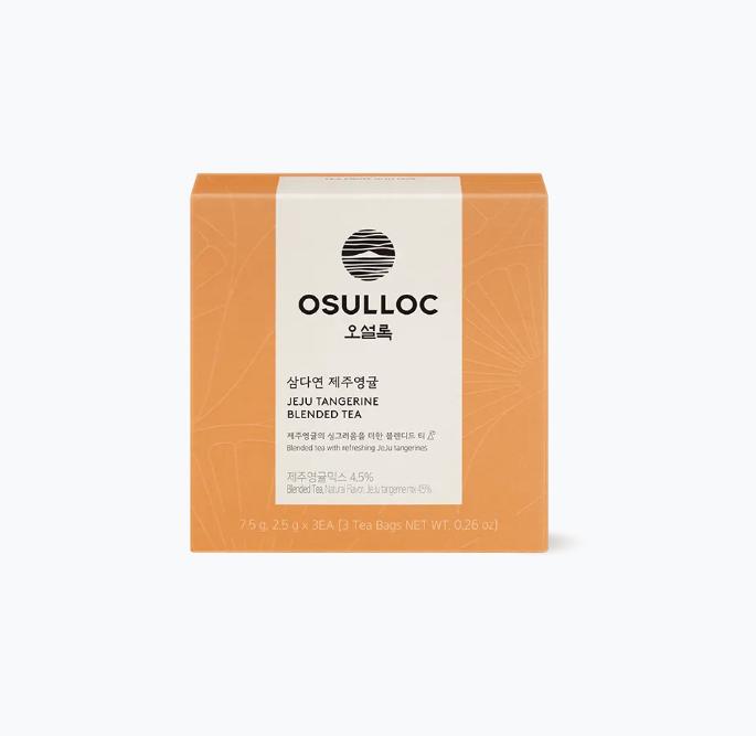 Osulloc Samdayeon Jeju Young Citrus Tea – 3 Bags, Refreshing Korean Citrus Blend