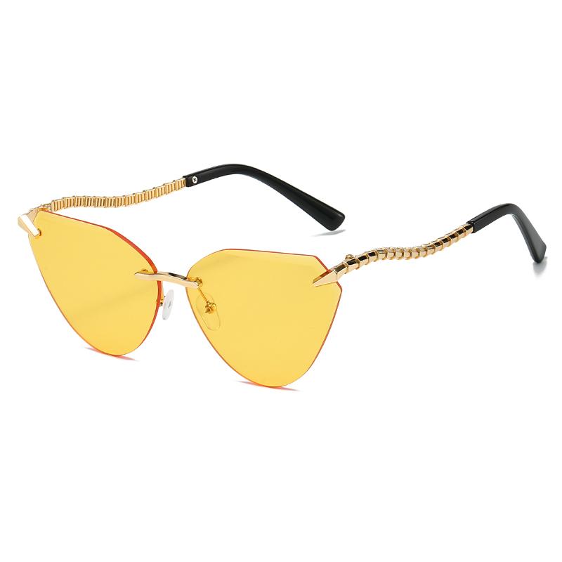 Fashion Sexy Cat Eye Metal Sunglasses Women Men Luxury Gradient Brand Sun Glasses Outdoor Travel Shopping Lady Man Eyewear UV400