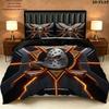 Anaheim Ducks Pattern Bedding Quilt Set  Home Decoration  Gift (1 * duvet cover + 2 * pillowcase  without core)