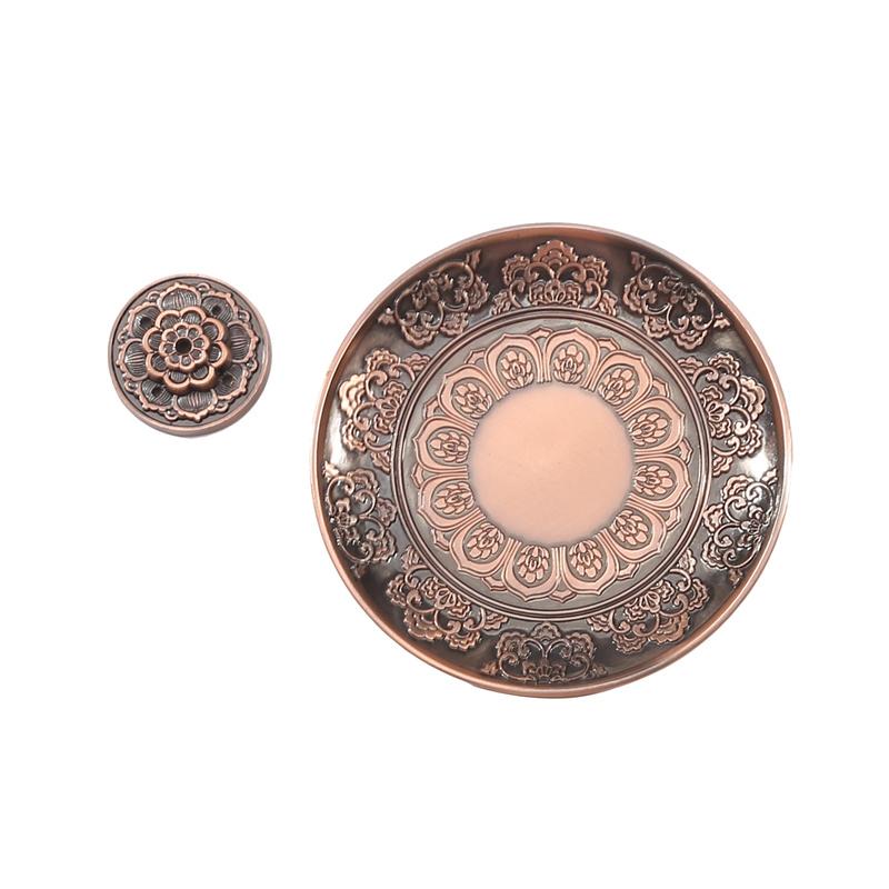 Винтажный настольный медный держатель для благовоний, внутренний и наружный держатель для благовоний, украшения для дома