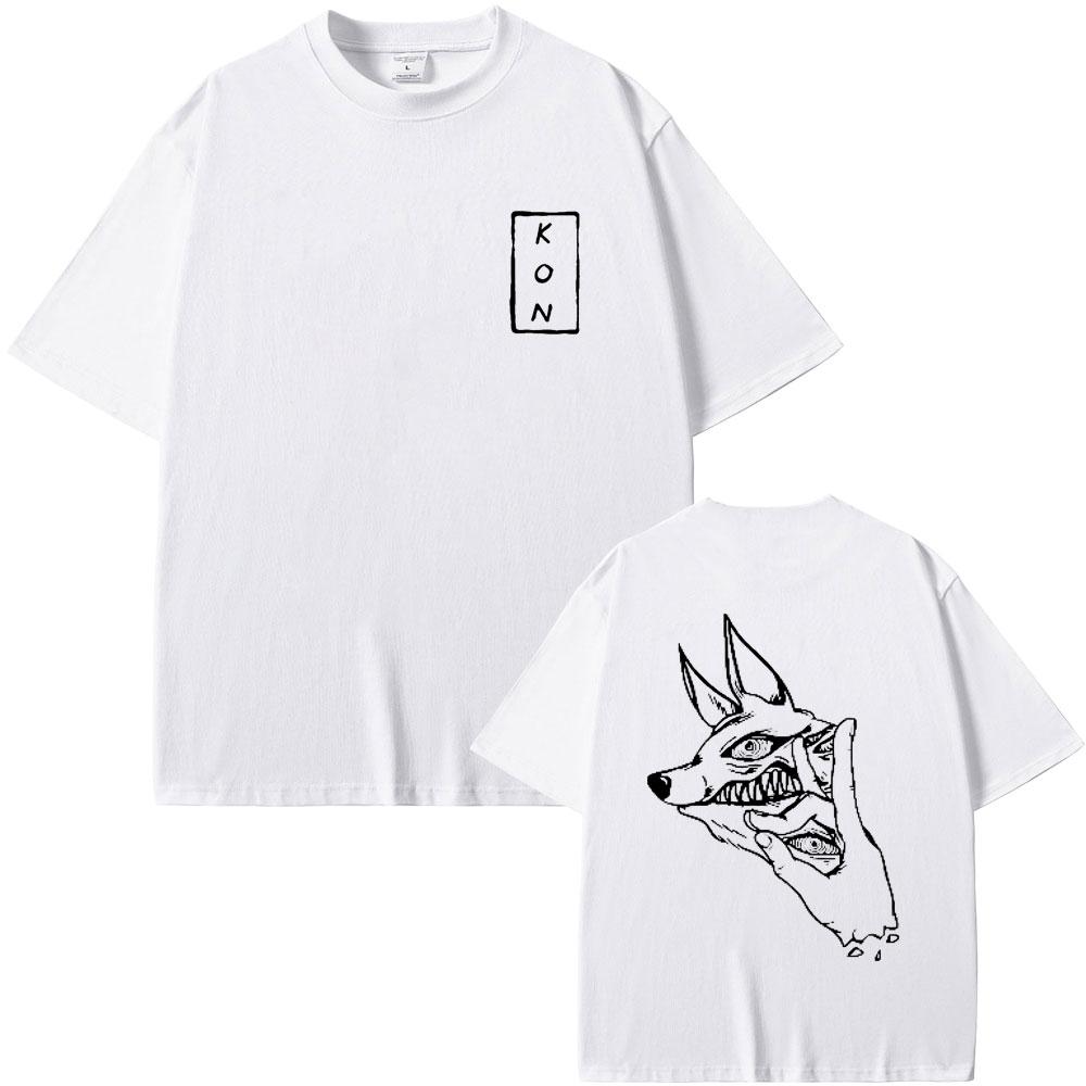 Anime Chainsaw Man Hayakawa Aki Summon Fox Devil Kon Graphic T Shirt Men Manga Vintage Tshirt Unisex Cozy 100 Cotton Tshirts