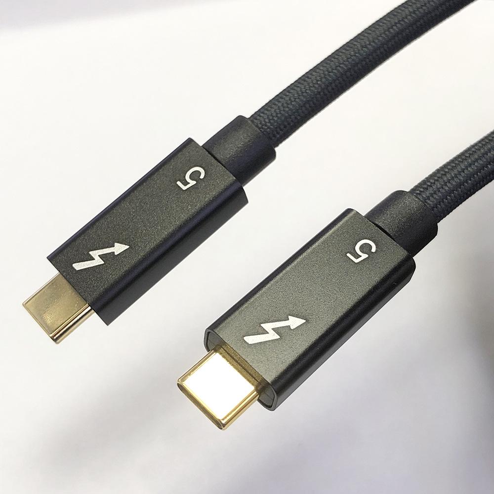 Кабель Thunderbolt 5 Type-C: 80 Гбит/с, поддержка дисплея 16K, зарядка 240 Вт, совместимость с Thunderbolt 4.