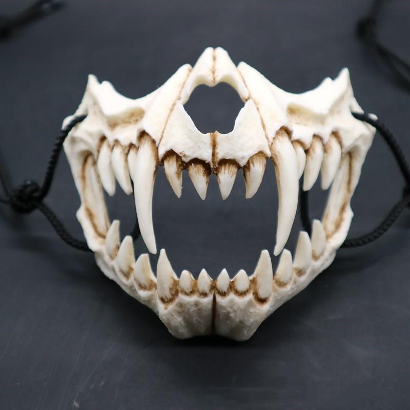 Japanese Anime Dragon Tiger Monster Resin Mask Halloween Cosplay Party Costume