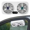 Heizi Car Ventilation Fan, USB Powered, for Car Camping, Cigarette Exhaust, Interior Ventilation, Window Frame (22cm Wide, White)