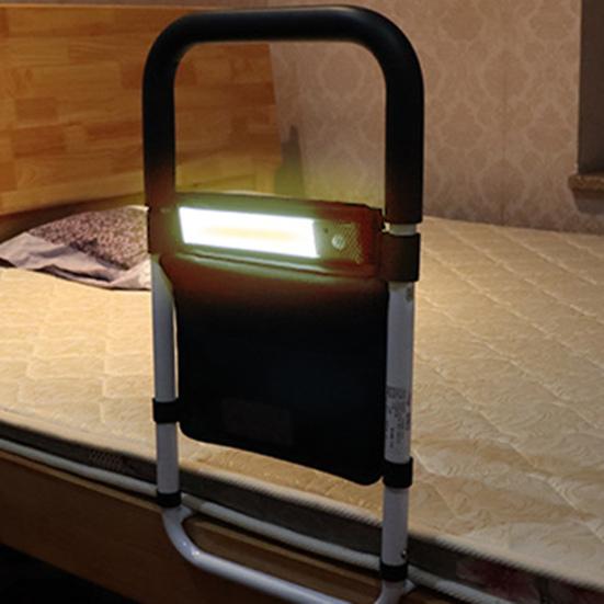 Elderly Adults Bed Rail with Sensor Light Height Adjustable Bed Assist Grab Bar Handle