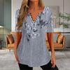 Женский летний топ больших размеров на пуговицах с коротким рукавом и цветочным принтом, свободная повседневная одежда