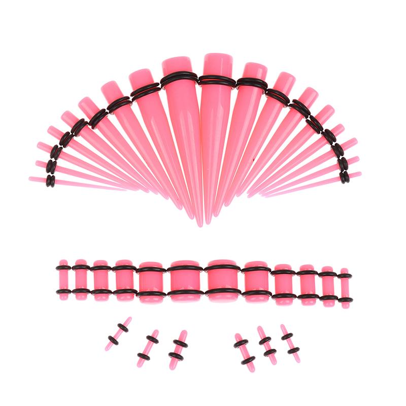 36Pcs Ear Gauge Taper And Plug Stretching Kit Ear Flesh Tunnel Expansion 14G-00G