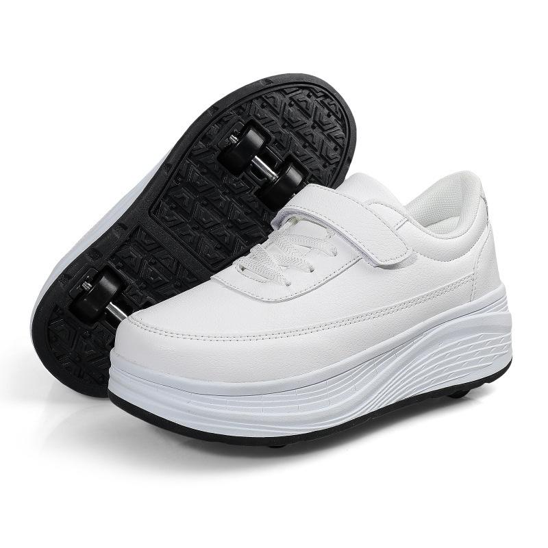 Четырехколесные деформированные беговые туфли детские автоматические роликовые коньки для мальчиков и девочек невидимые роликовые коньки для взрослых обувь на колесиках