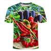 Summer Fruit Vegetable 3D Printed T-Shirts Fashion Oversized Short Sleeved Men's and  Women's Unisex T-shirts