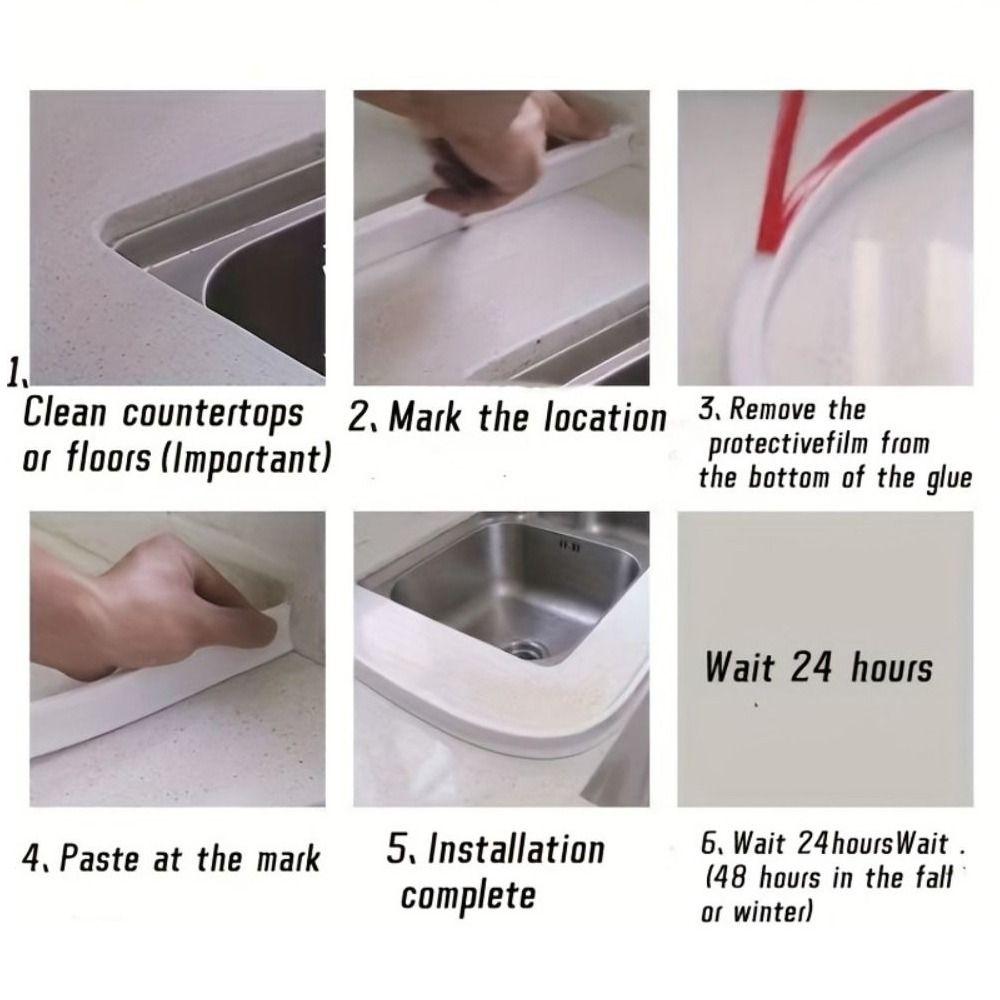 L-образная полоска для остановки воды, самоклеящаяся силиконовая полоска для защиты пола от воды, барьер для стола