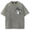 Fit Washed Tees Сердце Футбол Регби Принт Женская Мужская Футболка Хлопок Оверсайз Забавные Графические Футболки для Мужчин Летние Топы