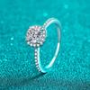 1ct Cushion Cut Moissanite Rings Trendy Party Women Man Fine Jewelry GRA Certified S925 Sliver Plated 18k Ring