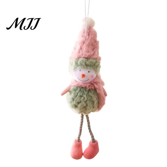Мягкие пушистые елочные украшения, рождественские плюшевые ornaments, розовый, зеленый, искусственный мех, гном, уютная зимняя тема, подвесное украшение для стола, камина, домашний подарок