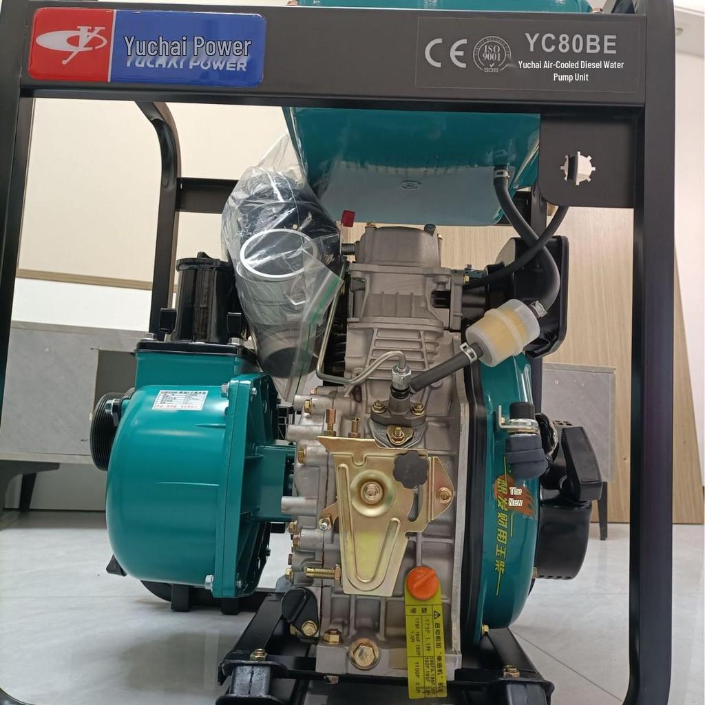 Yuchai 3/2 Inch Diesel Water Pump: Single Impeller, High Flow for Fire Rescue & Rural Irrigation