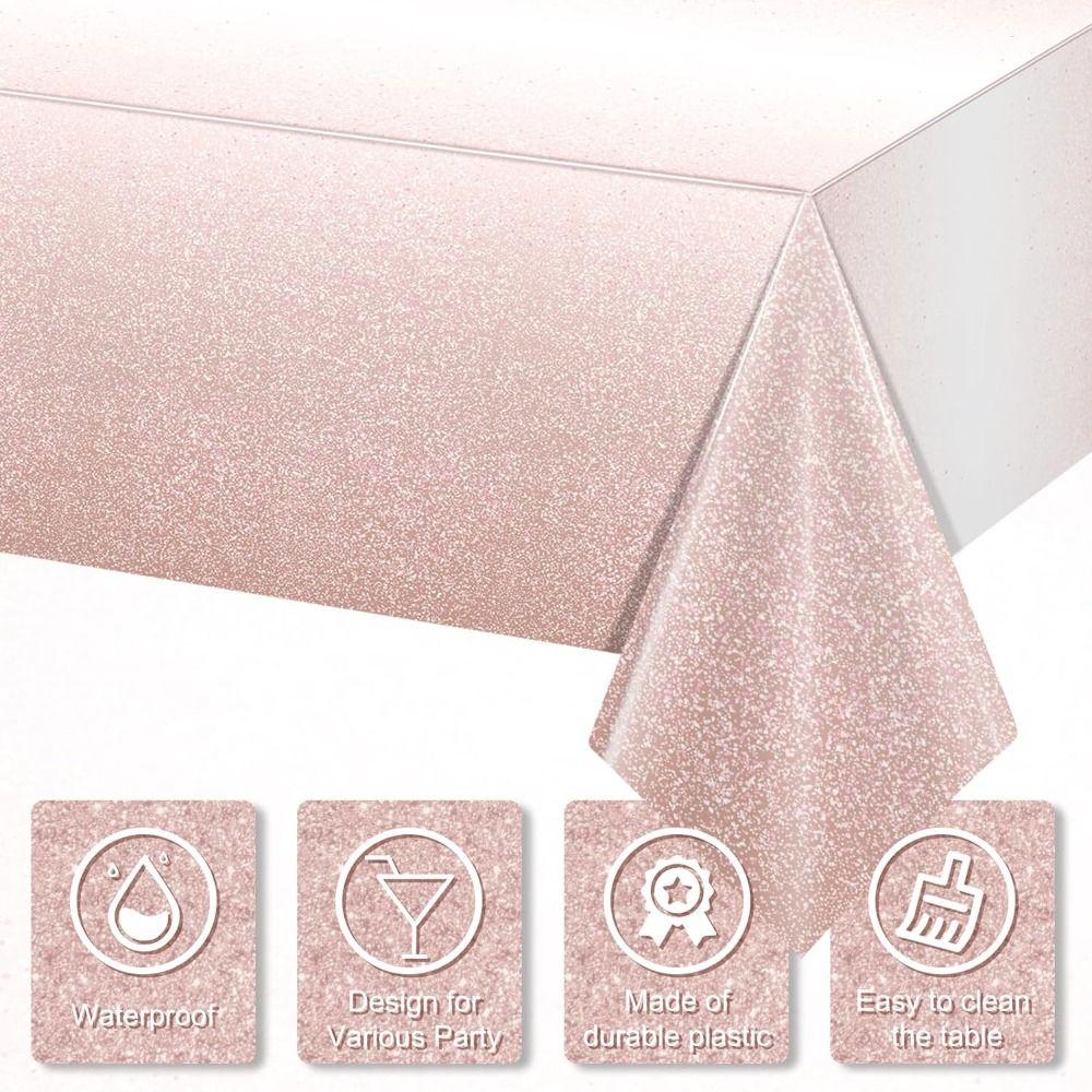 Waterproof Rectangle Table Cover Disposable Table Cloth  Wedding Birthday Anniversary