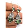 Peridot Gemstone Ethnic Handmade Drop Dengle Earring Jewelry ER 357