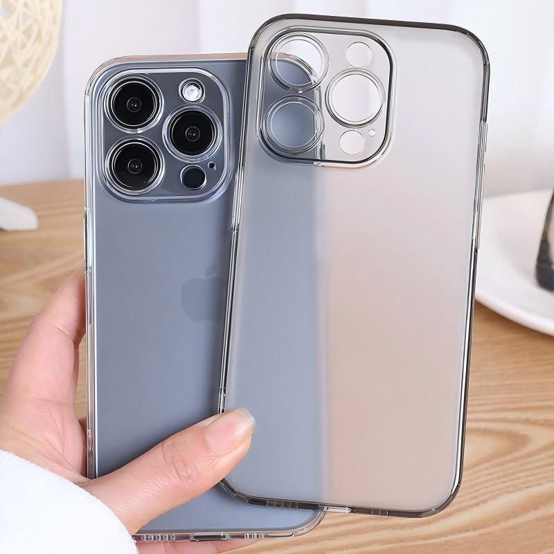 Матовый Закаленный Стеклянный Чехол с Мягким Краем для iPhone 16/17 Pro Max